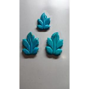 Turquesa natural azul en forma de hoja de 30x50mm, piedra preciosa de turquesa azul, turquesa azul suelta, turquesa natural para joyería - Product Image 5
