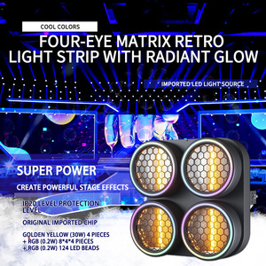 Projecteur LED matriciel rétro à <span class=keywords><strong>4</strong></span> faisceaux, design modulable, 100W RGB, contrôle DMX512 réglable, indice de protection IP20, pour DJ/club/fête/scène KTV - Product Image 2