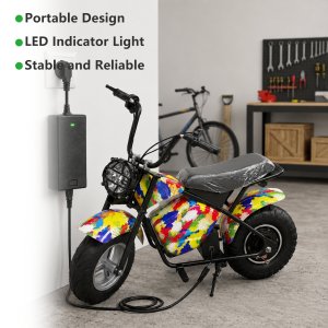 Chargeur de batterie 36V compatible avec la trottinette électrique Razor, le Dirt <span class=keywords><strong>Quad</strong></span>, le Pocket Mod, l'adaptateur d'alimentation intelligent pour batterie lithium 36 volts - Product Image 6