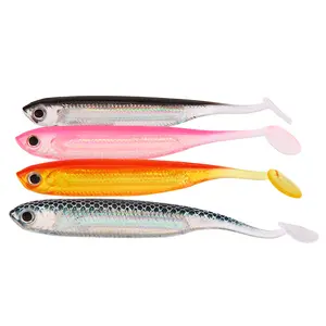 Crystal color transparent T-tail soft bait 70mm/2.2g artificial silica gel fishing lure