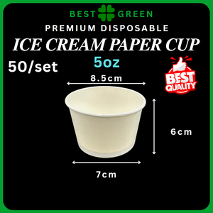 Cốc kem giấy cấp thực phẩm có nắp cho thú cưng | 4oz, 5oz | Có Nắp | tròn | dùng một lần | bền | Chống rò rỉ | thân thiện với môi trường - Product Image 4