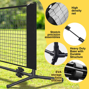 Ensemble <span class=keywords><strong>de</strong></span> <span class=keywords><strong>filet</strong></span> <span class=keywords><strong>de</strong></span> badminton portable pour intérieur et extérieur avec sac <span class=keywords><strong>de</strong></span> transport, hauteur réglable, <span class=keywords><strong>filet</strong></span> multisports pour pickleball, tennis, <span class=keywords><strong>volley</strong></span>-ball - Product Image 2