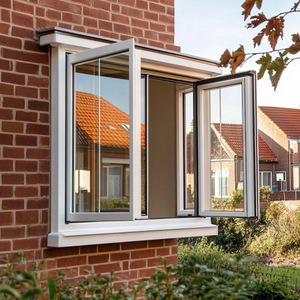 Aanpasbare aluminium draai-kiepramen, naadloos gelast met een modern design, waterdicht en inbraakwerend - Product Image 1