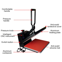 Presse à chaud manuelle Jetpal 38*38cm pour transfert DTF Machine de transfert à domicile Machine de sublimation