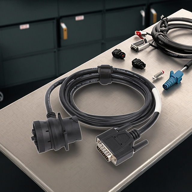 Custom Black J1939 -9Pin to DB15Pin ELD Cable with PVC Insulation