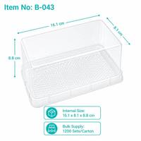 Boîte à dessert rectangulaire transparente en PET de qualité alimentaire jetable en gros pour gâteaux et pains, personnalisable