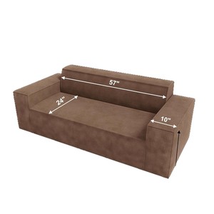 Canapé modulaire minimaliste en éponge compressée pure, tissu pour salon, écologique, confortable, ensemble de canapés inclinables - Product Image 4