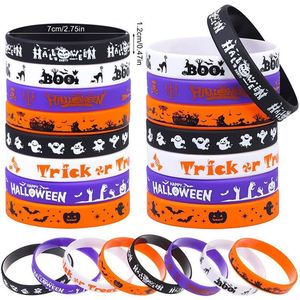 Pulseras de Silicona Impermeables con Logotipo Personalizado para Halloween, Pulseras Deportivas con Diseño de Calabaza para Fiestas y Recuerdos - Product Image 1