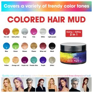 แว็กซ์เปลี่ยนสีผมชั่วคราว สีติดเร็ว ไม่เหนียวเหนอะหนะ เบาสบาย ติดทนนาน มีหลายสี สำหรับจัดแต่งทรงผม - Product Image 3