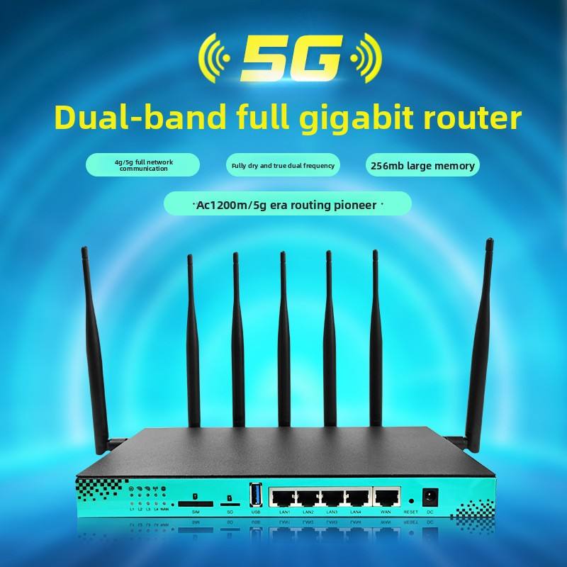 5G CPE WiFi6 Router Dual Band 2.4Ghz 5.8Ghz 1200Mbps High Speed 5GE WAN ...