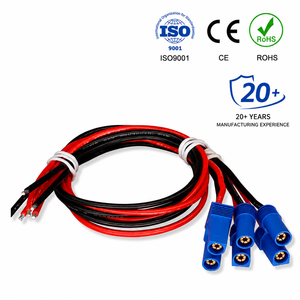 Cabo Adaptador de Alta Corrente com Condutor de Cobre Estanhado e Isolamento de Nylon para Conectores XT60 XT90 SAE EC5 Eletrônicos - Product Image 1