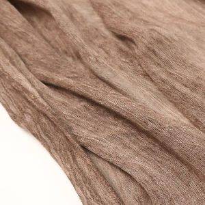 Nouveau Hijab Musulman Premium Respirant Uni en Rayonne Froissée Viscose Modal Texturée, Foulard Châle pour Usage Quotidien en Extérieur - Product Image 3