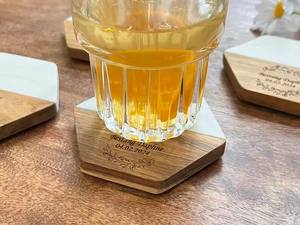 แผ่นรองแก้วหินอ่อนทำด้วยมือจำนวนมากสำหรับห้องครัวเหมาะสำหรับแก้วไวน์ถ้วยน้ำแก้วเบียร์ - Product Image 4