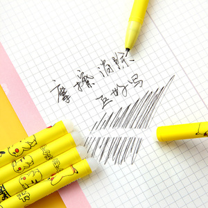 Venta al por mayor Venta caliente lindo creativo Pikachu estilo Neutral Straight Rod Stick Fancy Heat Ink pluma <span class=keywords><strong>borrable</strong></span> para niños - Product Image 2