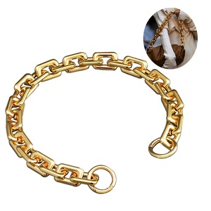Super-fuoco su misura nube sacchetto portatile con la catena della lega accessori del sacchetto di spessore con maniglia decorativa catena 24K del sacchetto del metallo catena - Product Image 1