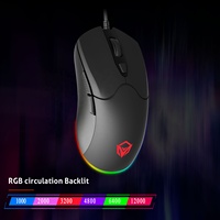 Mouse Gaming Ergonomis MEETION MT-GM21 Berkabel dengan Lampu LED, Mouse USB untuk Komputer Desktop