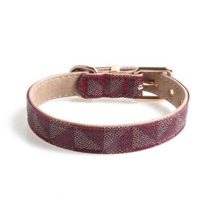 Venta al por mayor Venta caliente PU Correa de perro a prueba de rasgaduras Durable Diseñador de lujo de cuero personalizado <span class=keywords><strong>Collar</strong></span> de perro mascota - Product Image 5