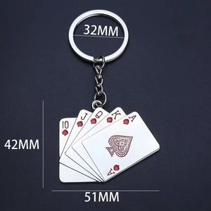 Llavero de Metal Creativo Tonghuashun con Diseño de Cartas de Póker, Regalo Promocional de la Suerte para Gameros - Product Image 2