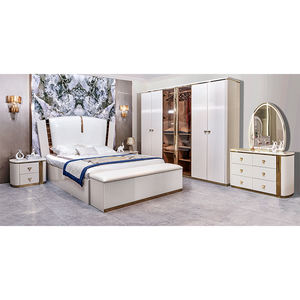 Ensembles de Meubles de <span class=keywords><strong>Chambre</strong></span> à <span class=keywords><strong>Coucher</strong></span> Modernes en Bois de Vente en Gros, Cadre en Bois Luxe Lit Double Grand Format pour Aménagement Complet - Product Image 1