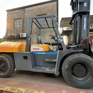 Meilleur prix pour chariot élévateur diesel TCM FD100 d'occasion en excellent état, chariot élévateur de 10 tonnes, vente de liquidation pour la logistique des usines en Chine - Product Image 1