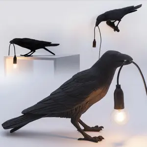 Resin Crafts Custom Bird Table Lamp Led Lamp Living Room Deco Bedroom Lamps Indoor Lighting Lights Home Decor Wall Figurines