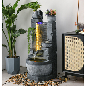 Grande fontana da esterno in stile europeo <span class=keywords><strong>con</strong></span> cascate di ornamenti in pietra <span class=keywords><strong>con</strong></span> decorazione da giardino leggera - Product Image 3