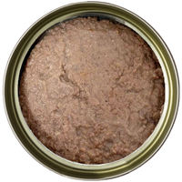 Nourriture humide pour chats en conserve, haute teneur en viande, riche en protéines, faible en matières grasses, sans additifs, vitamines, minéraux, saveurs variées, étiquette personnalisée avec logo