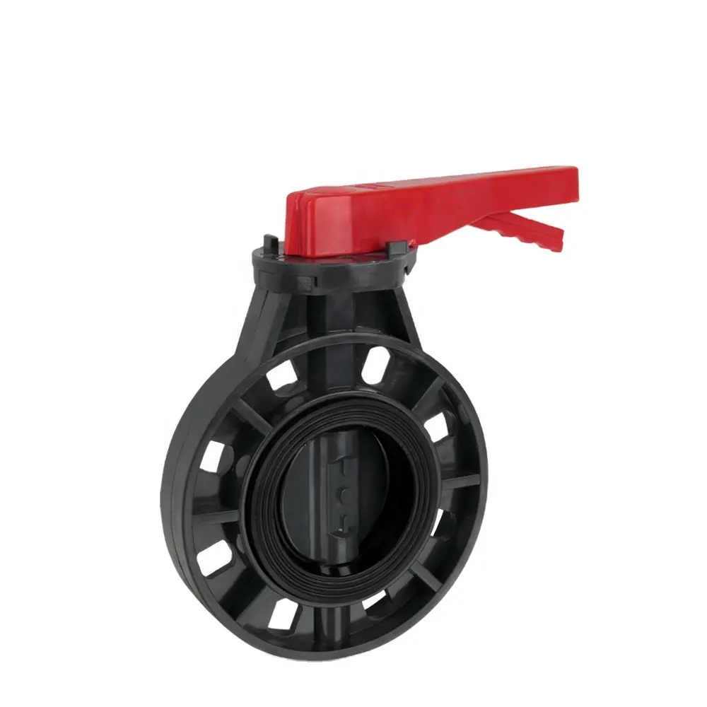 High quality valve PVC black all size available plastic butterfly valve