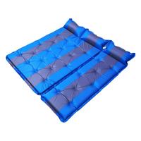 Matelas de camping gonflable d'extérieur convertible - Pompe de gonflage intégrée, PVC imperméable, portable, pliable, léger