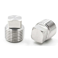 Bouchon à tête carrée en acier inoxydable forgé 3/4 ''Npt filetage mâle bouchon solide