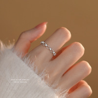 Nuevo anillo de dedo abierto de corazón hueco de Plata de Ley 925, diseño Simple, joyería Unisex, regalos de bodas, aniversarios de fiesta, venta al por mayor