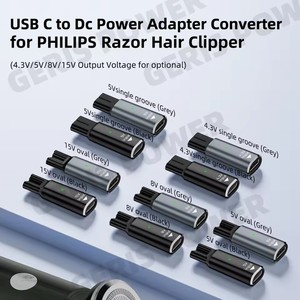 Adaptador <span class=keywords><strong>de</strong></span> Corriente USB C a CC <span class=keywords><strong>de</strong></span> 4.3V 5V 8V 15V para Afeitadora <span class=keywords><strong>Philips</strong></span>, Conector <span class=keywords><strong>de</strong></span> Carga Rápida para Cortadora <span class=keywords><strong>de</strong></span> <span class=keywords><strong>Pelo</strong></span> Eléctrica - Product Image 1