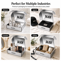 Boîtes d'emballage en carton ondulé pliables personnalisées de luxe pour vêtements, soins de la peau, emballage d'expédition en papier pour robes