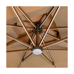 Paraguas voladizo resistente de 10 pies con mango fresco de Escorpio para exteriores con poste de 10CM, sombrilla de jardín comercial, sombrillas Led para <span class=keywords><strong>Patio</strong></span> - Product Image 6