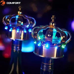 Nachtclub Bar Champagner wiederauf ladbare Flasche Topper Licht elektrische LED Wunder kerze Schmetterling Krone Granate Laser LED Flasche Stick