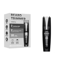 Tondeuse à barbe électrique professionnelle pour hommes, étanche IPX6, sans fil, tondeuse à moustache, tondeuse à cheveux avec aspiration par ventilateur, kit de toilettage