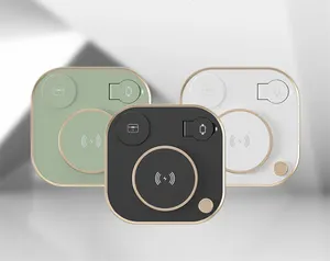 3 in 1 LED 램프 데스크탑 무선 충전기 스테이션 AirPods 무선 충전 스탠드 용 iPhone 시계 용 15W 빠른 충전