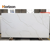 Matériaux de décoration Surface en pierre de quartz Feuille de quartz calacatta blanc artificiel poli pour projet de construction