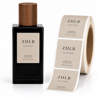 Étiquettes personnalisées imprimées sur papier mat spécial pour flacons de parfum, rouleaux autocollants imperméables pour emballages cosmétiques et de parfums