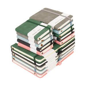 Elastik kayış ile fabrika toptan özel Logo A5 Pu dergisi günlüğü dizüstü not defteri not defteri PU deri notebooklar - Product Image 2