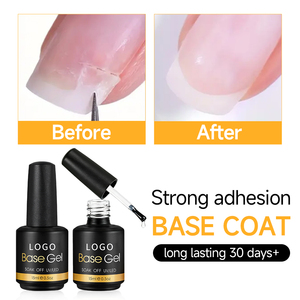 Nouveau Gel UV OEM pour Ongles : Base Coat, Top Coat, Sans HEMA, Fournitures Professionnelles pour Salons de Manucure, Base Gel Peel-Off - Product Image 1