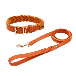 Tali Anjing Kulit Asli Berkualitas Tinggi, Mewah, Rajutan Tangan, untuk Latihan Anjing Besar di Luar Ruangan - Product Image 1