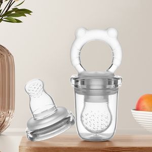 เครื่องใช้บนโต๊ะอาหารสำหรับเด็กทารกและเด็กเล็กอาหารเสริมผลไม้กัดซิลิโคนแบบตาข่ายเต็มถุง - Product Image 2