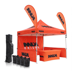 Tenda Pubblicitaria in Lega di Alluminio 3x3 m con Logo Personalizzato per Eventi all'Aperto Fiere Promozioni Gazebo Pieghevole - Product Image 1