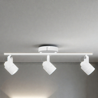 Éclairage sur rail fixe de conception commerciale moderne Source LED blanche noire Gu10 Interrupteur de contrôle d'atelier intérieur monté en surface en aluminium