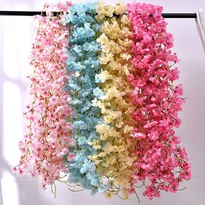 <span class=keywords><strong>Guirlande</strong></span> de fleurs artificielles en fleurs de cerisier roses de 1,8 mètre, idéale pour la décoration de mariage - Vente chaude, qualité supérieure - Product Image 1