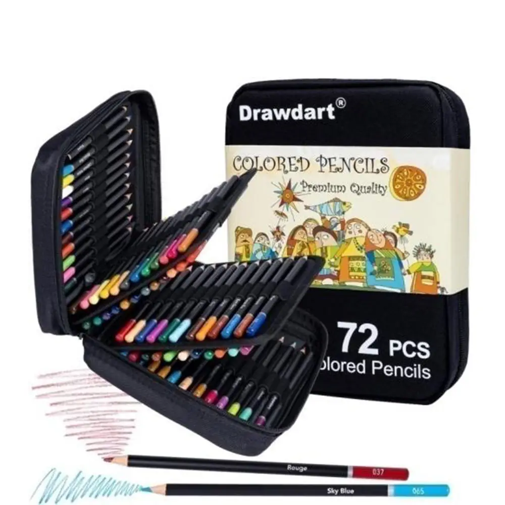Nouveau Art peinture couleurs crayon ensemble multifonctionnel 24/36/42/48/72/120 couleurs étui à crayons avec taille-crayon Portable crayons de couleur