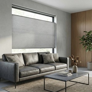Tissu de rideau vertical en nid d'abeille transparent en polyester intégré pour portes et fenêtres, utilisation dans les hôtels et les bureaux - Product Image 3
