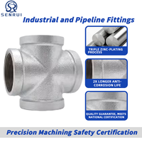 Conector de Tubo de Hierro Fundido Maleable de Alta Calidad, Reductor de Rosca Bspt Npt de 4 Vías, Accesorios de Tubería Galvanizados