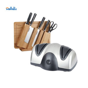 Homax Electric Knife Sharpener Stainless Steel Multi Grit Rechargeable Kitchen Tool - Product Image 3